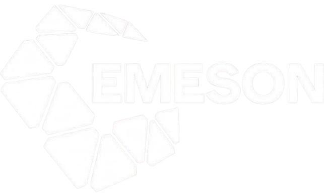Emeson white logo